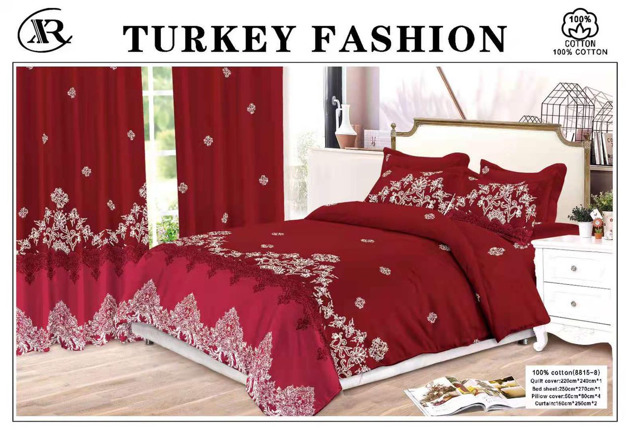 Turkish bedding Duvet Cover Set with Curtain | Turkish Bedsheet