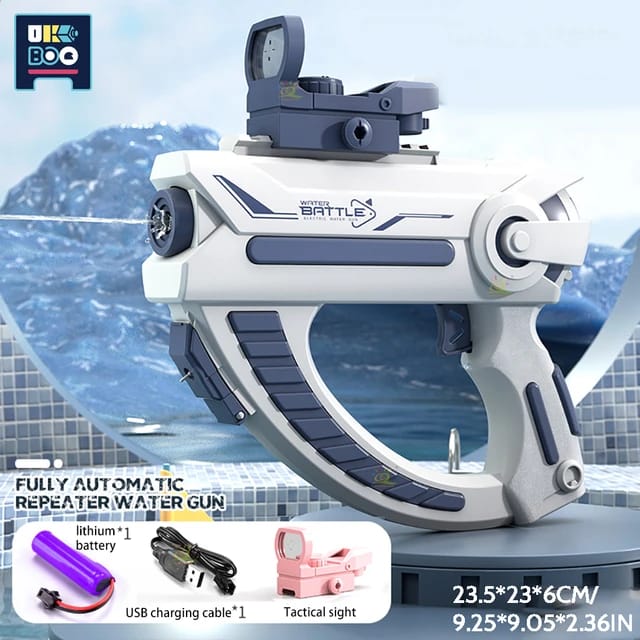 : Water Gun Toy for Kids NIBEMINENT Electric Automatic High Pressure Strong Toys Water Gun, Cool Appearance Large Capacity Fast Firing Speed Long Range(2 COLORS)