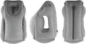 Air-plane Travel Pillow, Multi-functional Smart Inflatable Cushion Comfortable Huggable Travel Pillow For Smart Travelers - Grey