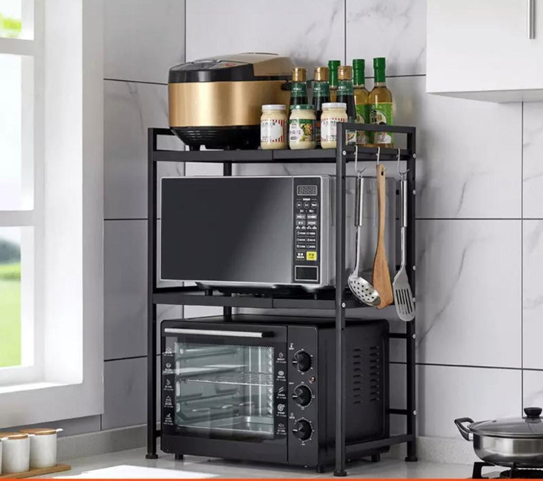High Storage Capacity Retractable Microwave Oven Rack