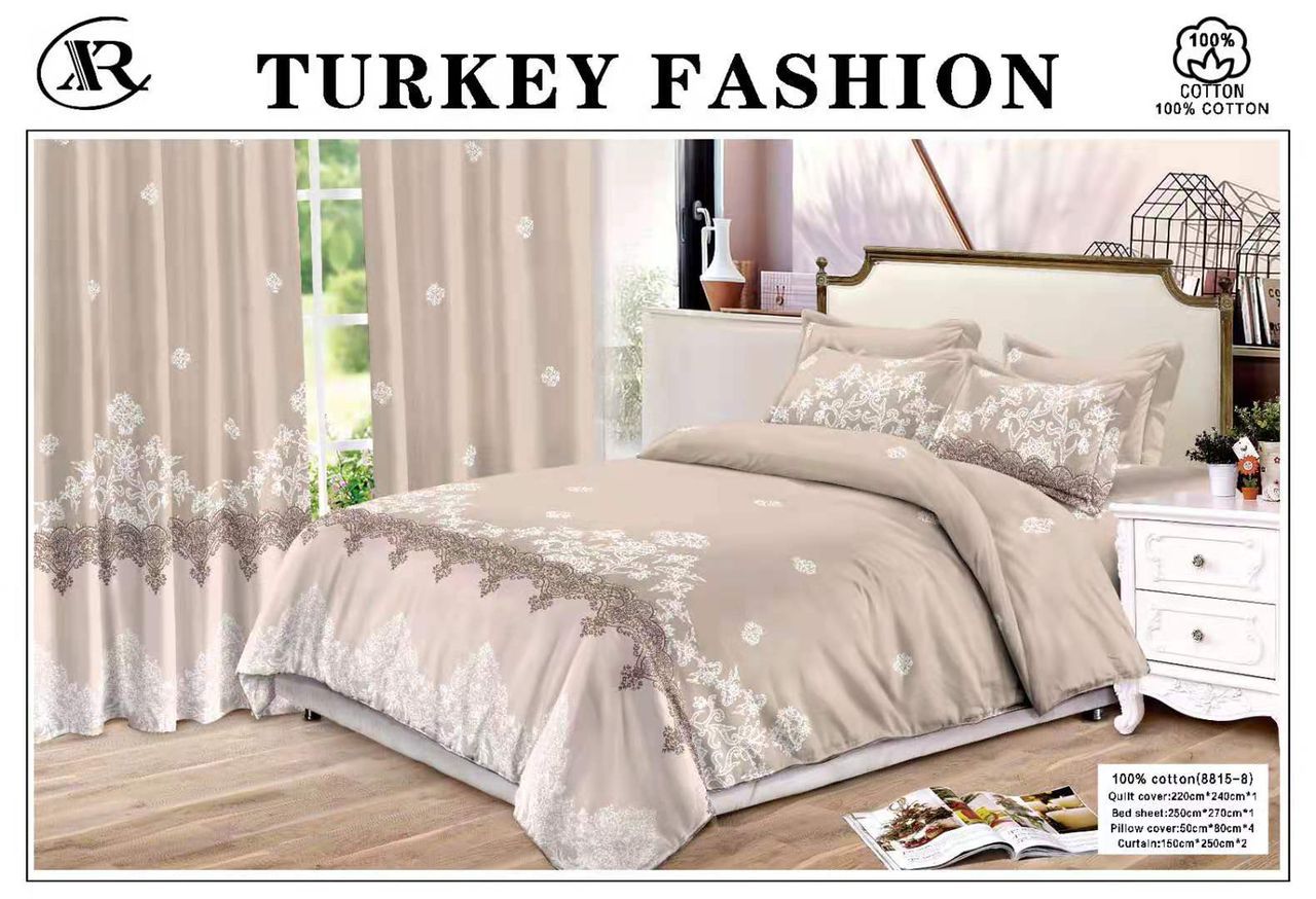 Turkish bedding Duvet Cover Set with Curtain | Turkish Bedsheet
