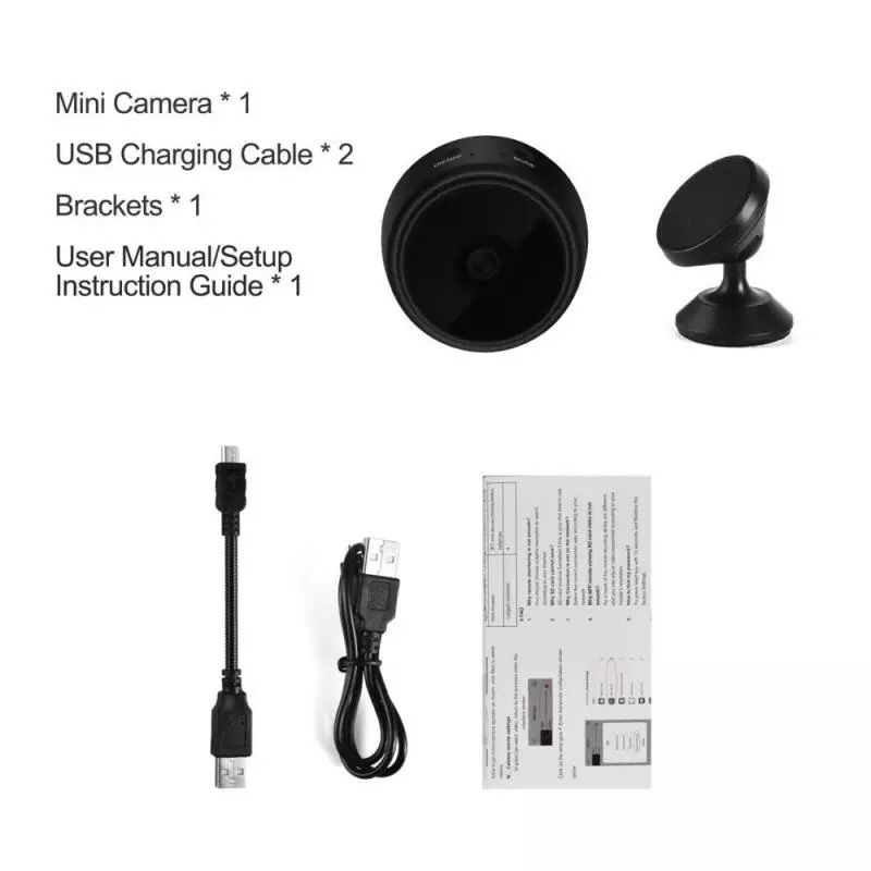Mini Wireless Hidden Spy Camera 1080P/720P A9 IP in UAE