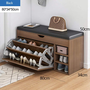 Large Capacity Shoes Cabinet with stool