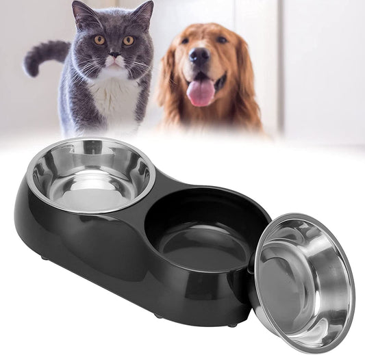 Double Bowl Feeding Dish for Dog & Cat