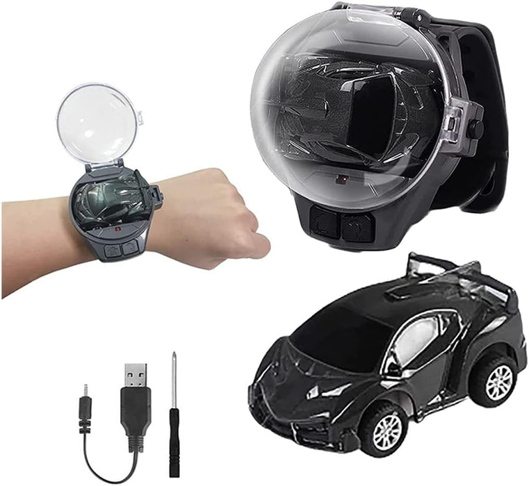 Watch Remote Control Car Toy, 2023 Mini Cartoon RC Car Analog Watch, 2.4G Long Distance Infrared Remote Control Sensing Model Car Toys, Racing Car Watch
