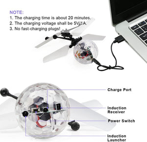 motion sensing flying ball