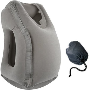Air-plane Travel Pillow, Multi-functional Smart Inflatable Cushion Comfortable Huggable Travel Pillow For Smart Travelers - Grey
