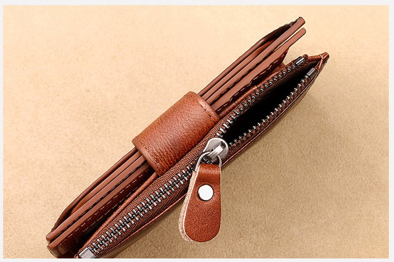 Men's Genuine Leather Wallet RFID Blocking Wallet