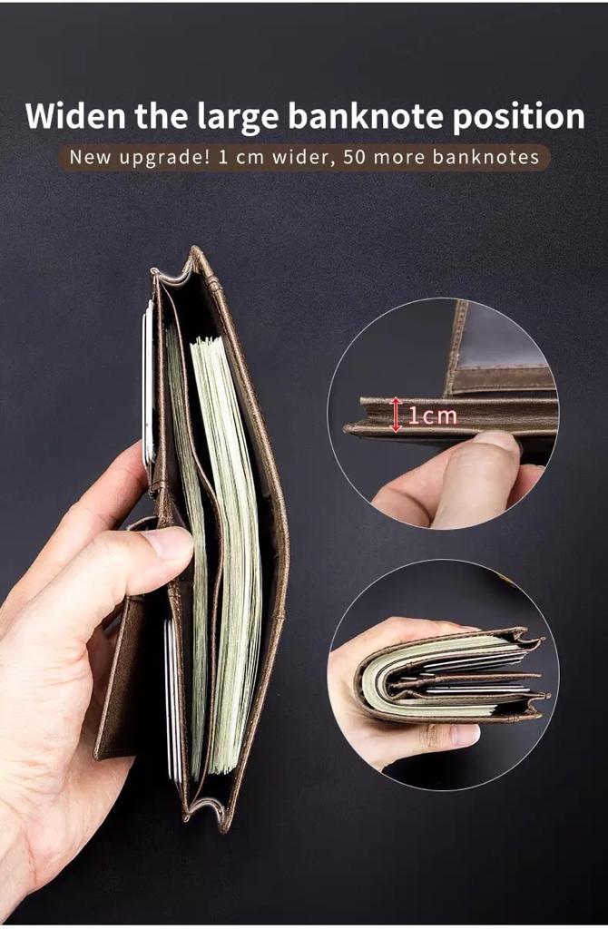 BULLCAPTAIN Men's Wallet Zipper Wallet
