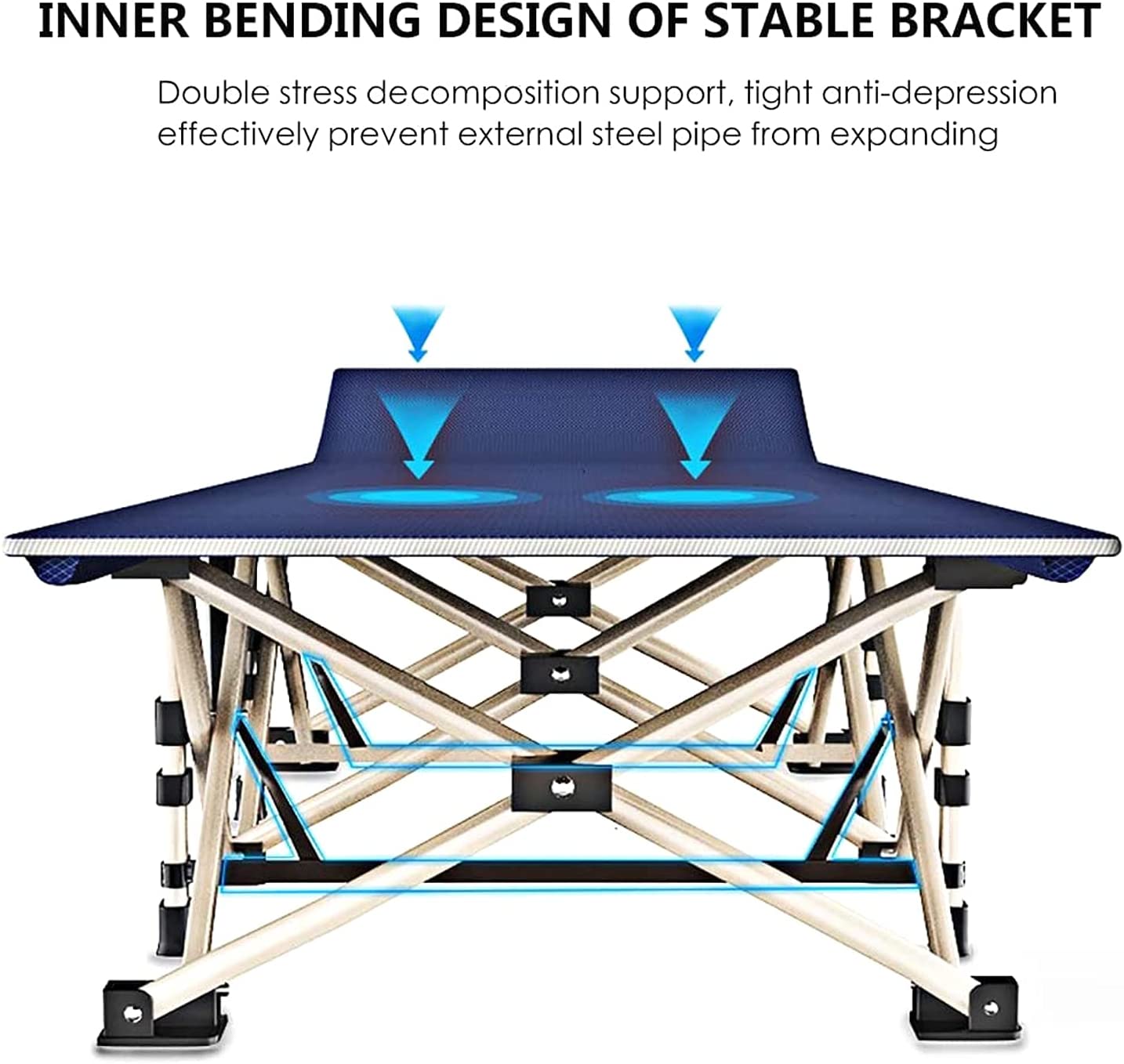 Folding bed for outdoor camping & picnic