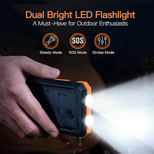 Solar Power Bank Waterproof Battery Pack