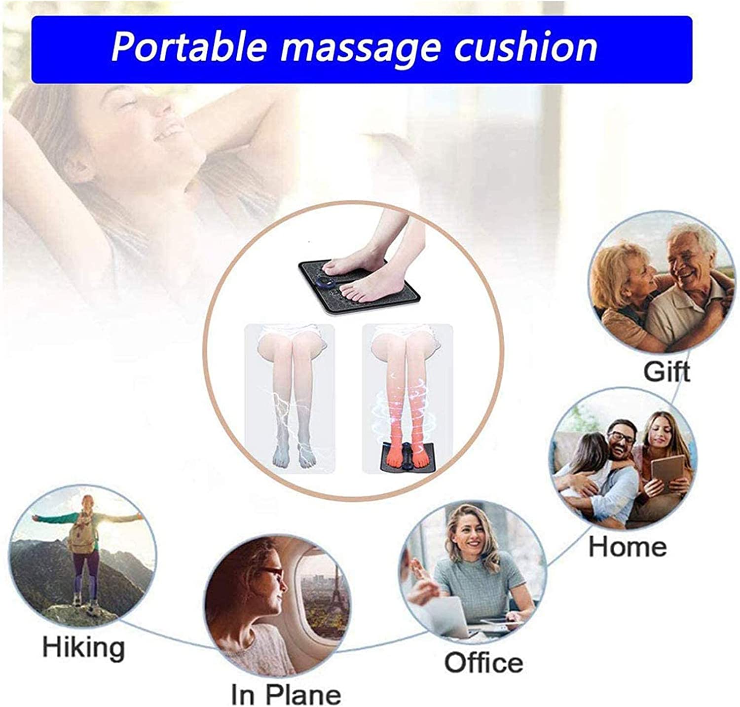 Foot Massager Pad |  Portable Muscle Stimulator Mat