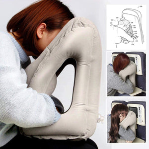 Air-plane Travel Pillow, Multi-functional Smart Inflatable Cushion Comfortable Huggable Travel Pillow For Smart Travelers - Grey