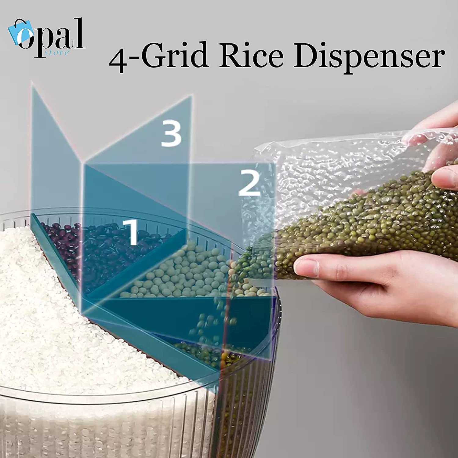 KITCHEN DISPENCER FOR RICE PULSES