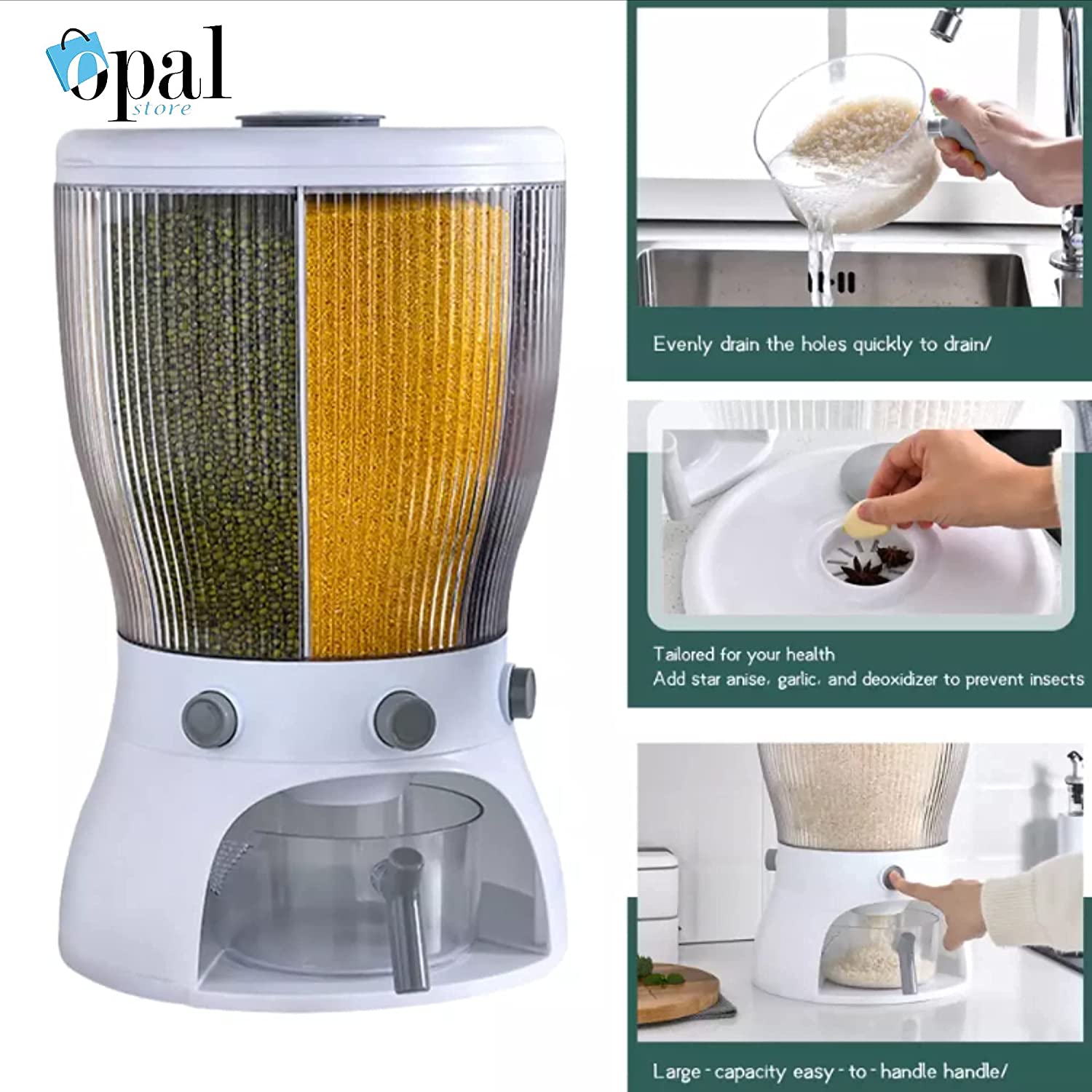 KITCHEN DISPENCER FOR RICE PULSES