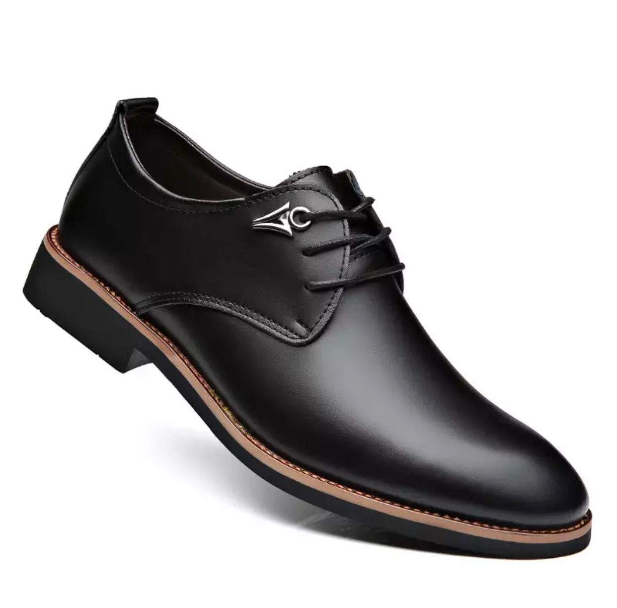 Lace Up Flats Casual Leather Business Dress Formal Shoes