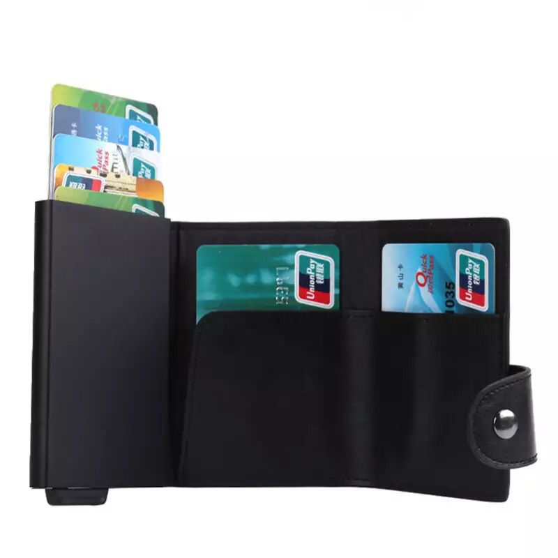 Aluminum Alloy Leather Cards holder - Saadstore