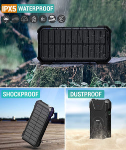 Solar Power Bank Waterproof Battery Pack
