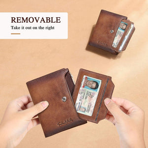 Men's Genuine Leather Wallet RFID Blocking Wallet