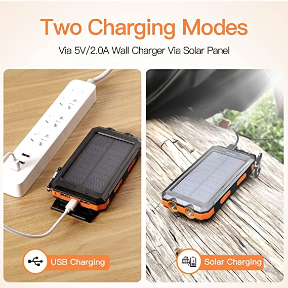 Solar Power Bank Waterproof Battery Pack