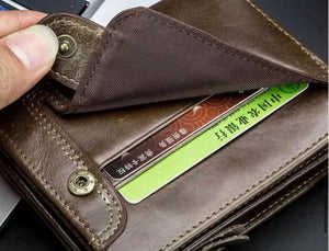 BULLCAPTAIN Men's Wallet Zipper Wallet