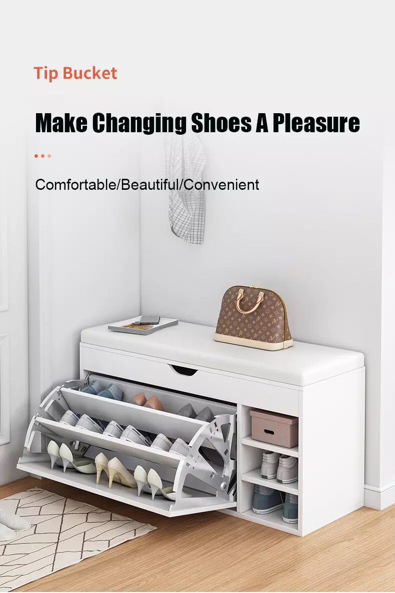 Large Capacity Shoes Cabinet with stool