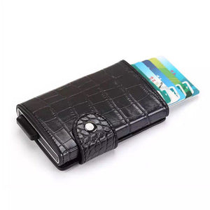 Aluminum Alloy Leather Cards holder - Saadstore