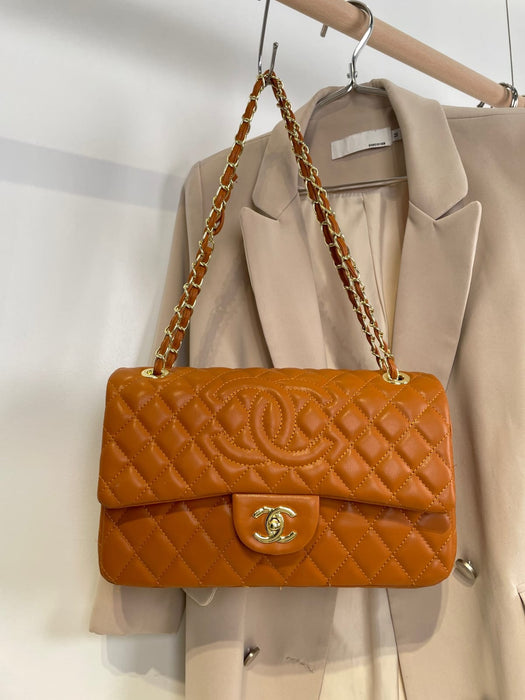 𝐂𝐇 Quilted Jumbo Double Flap Bag - Saadstore