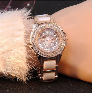 Luxury  Rhinestone Watch Women Gold Watch