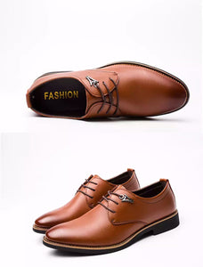 Lace Up Flats Casual Leather Business Dress Formal Shoes