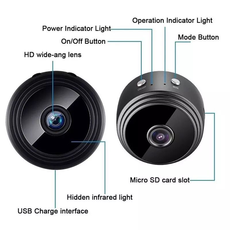 Mini Wireless Hidden Spy Camera 1080P/720P A9 IP in UAE