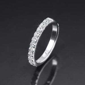 Cubic Zirconia Embellishment Silver Ring