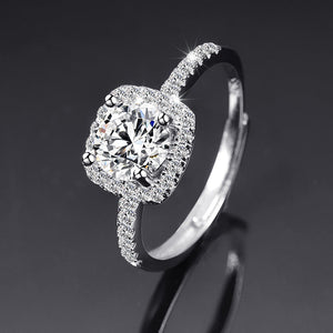 Cubic Zirconia Embellishment Silver Ring