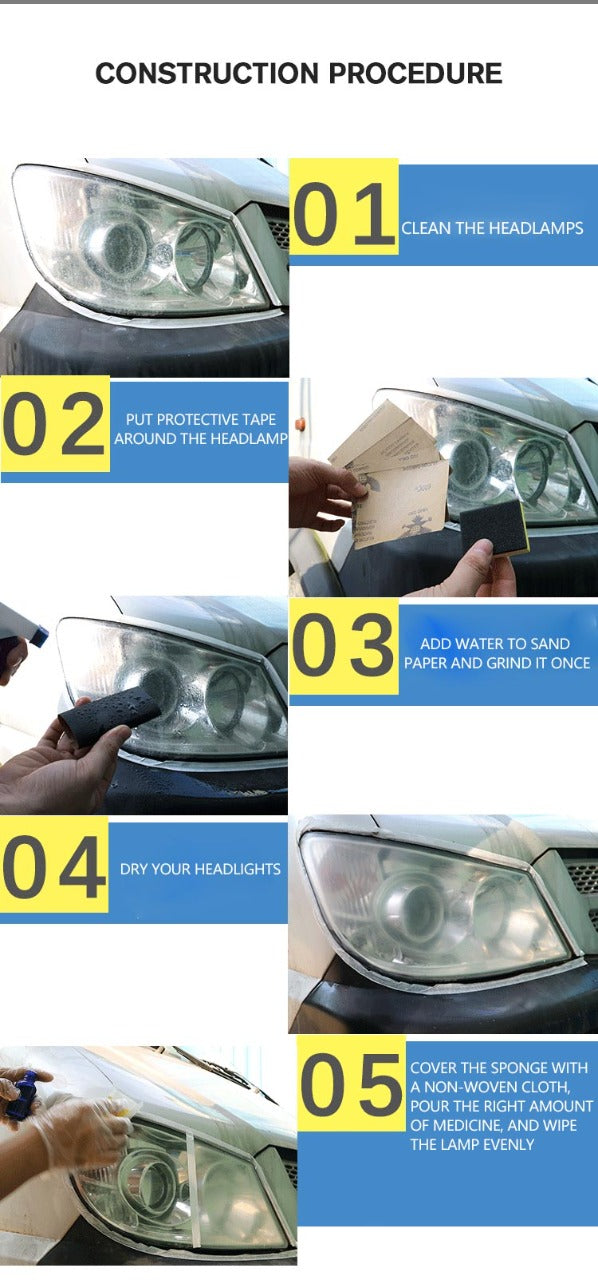 Car Headlight Repair Agent Wipe - Saadstore