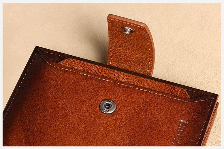Men's Genuine Leather Wallet RFID Blocking Wallet