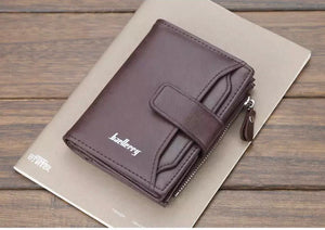 Men's Leather Wallet with Coins Pocket