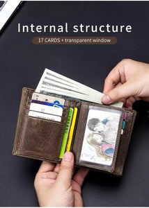 BULLCAPTAIN Men's Wallet Zipper Wallet