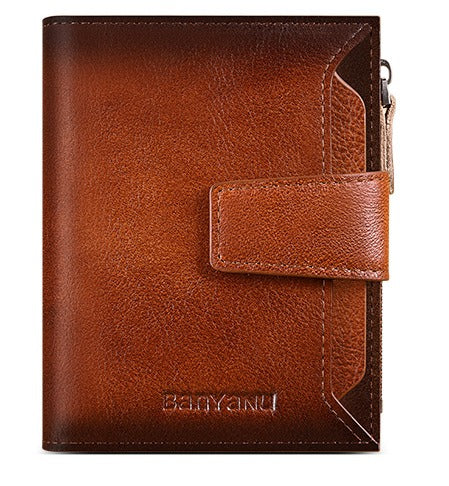 Men's Genuine Leather Wallet RFID Blocking Wallet