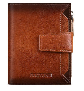 Men's Genuine Leather Wallet RFID Blocking Wallet