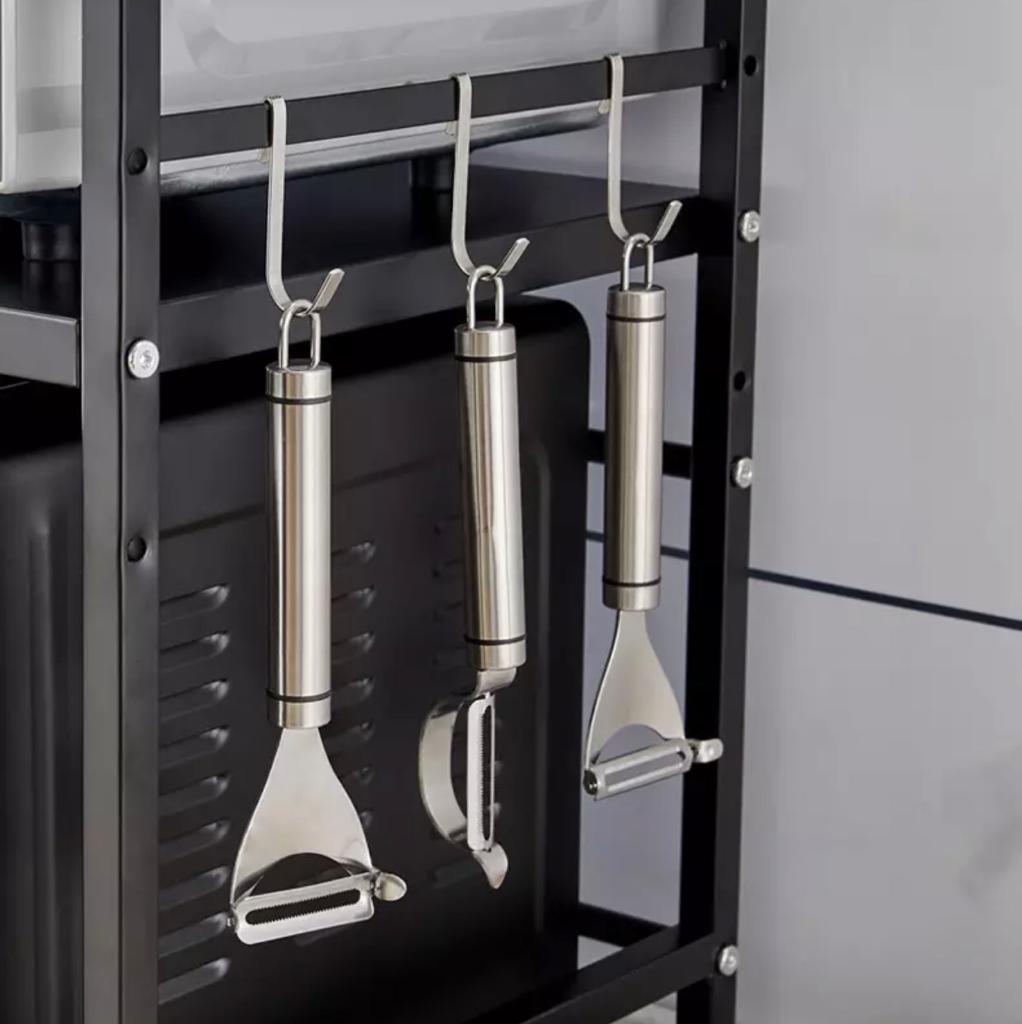 High Storage Capacity Retractable Microwave Oven Rack