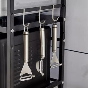 High Storage Capacity Retractable Microwave Oven Rack