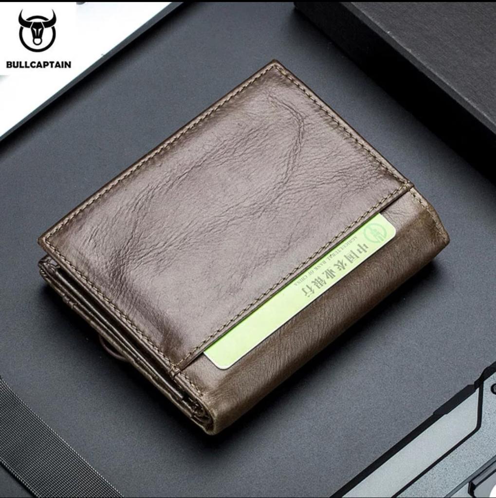 BULLCAPTAIN Men's Wallet Zipper Wallet