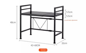 High Storage Capacity Retractable Microwave Oven Rack
