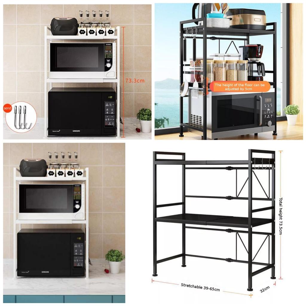 High Storage Capacity Retractable Microwave Oven Rack
