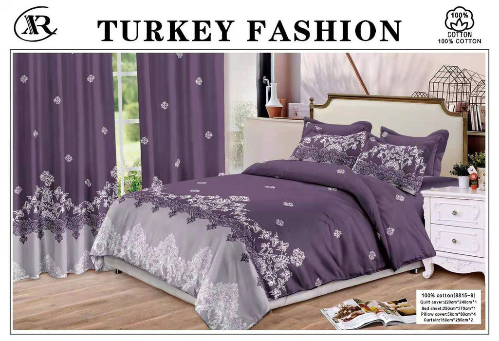 Buy Turkish bedsheet Duvet Cover Set with Curtain at best price in
