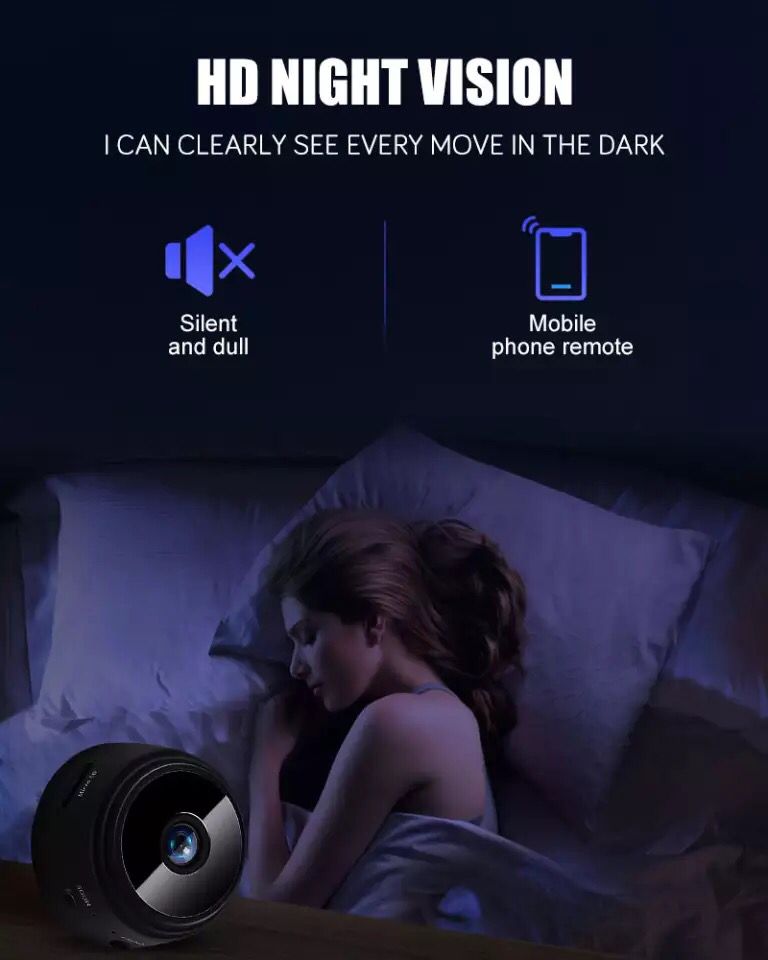 Mini Wireless Hidden Spy Camera 1080P/720P A9 IP in UAE
