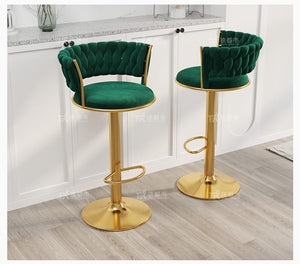 Luxury Pre-modern Simple Armrest Bar Chair