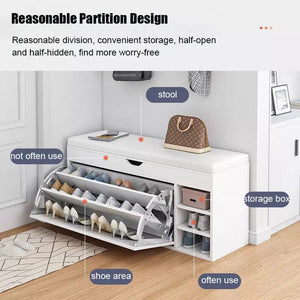Large Capacity Shoes Cabinet with stool