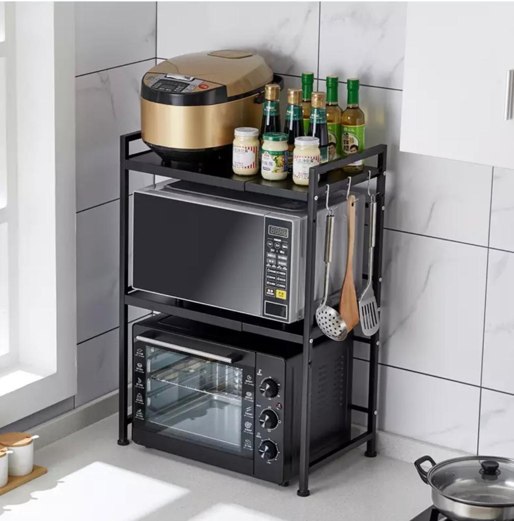 High Storage Capacity Retractable Microwave Oven Rack