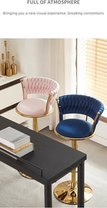 Luxury Pre-modern Simple Armrest Bar Chair